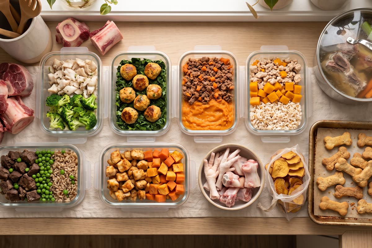 Meal prep semanal con snacks y gomitas de colágeno Huellitas Vitales